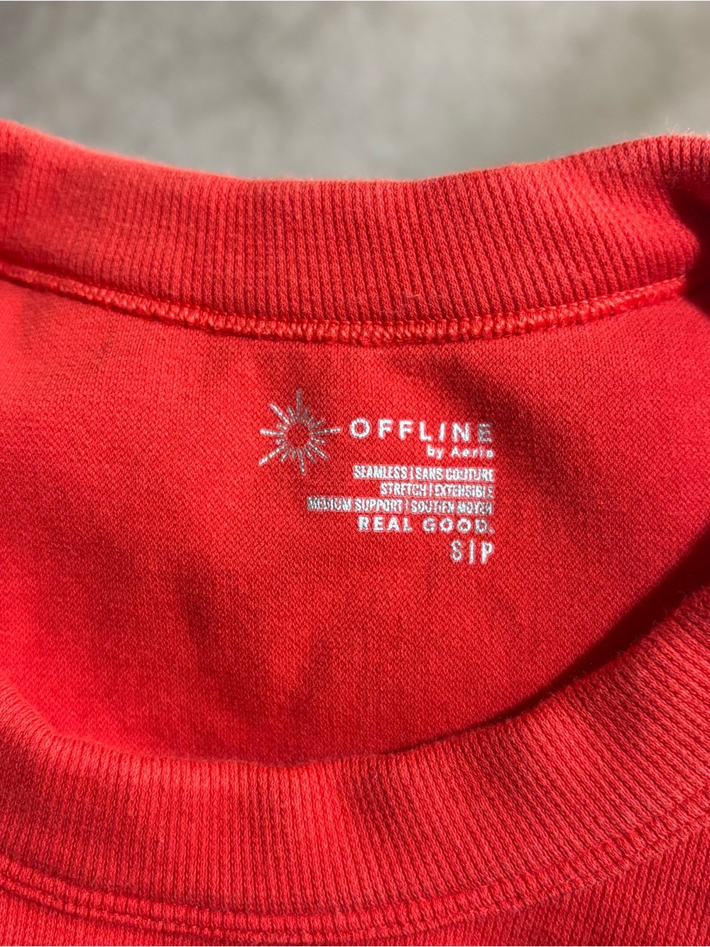 aerie Red Ribbed Racerback Crop Tank - Picture 3 of 3